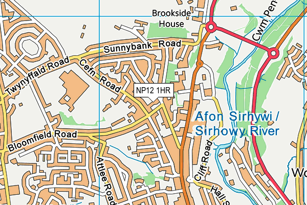 NP12 1HR map - OS VectorMap District (Ordnance Survey)