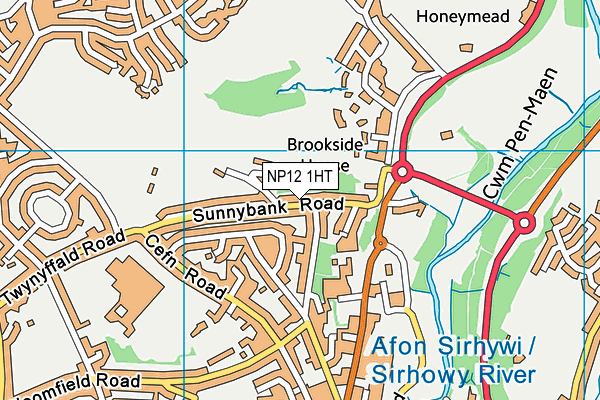 NP12 1HT map - OS VectorMap District (Ordnance Survey)