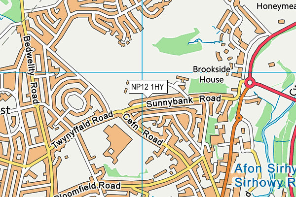 NP12 1HY map - OS VectorMap District (Ordnance Survey)