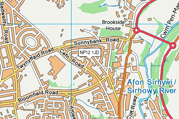 NP12 1JD map - OS VectorMap District (Ordnance Survey)