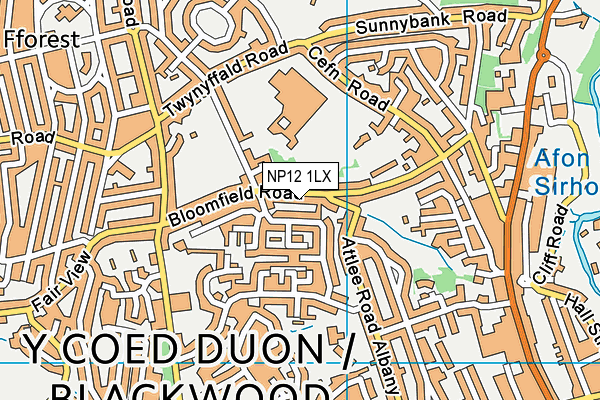 NP12 1LX map - OS VectorMap District (Ordnance Survey)