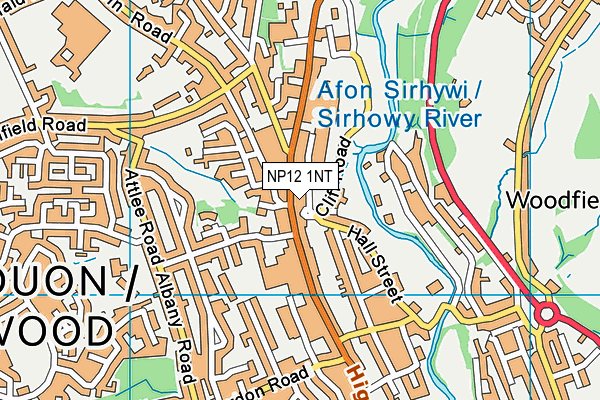 NP12 1NT map - OS VectorMap District (Ordnance Survey)