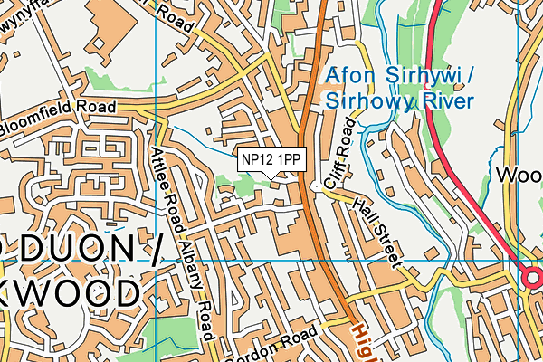 NP12 1PP map - OS VectorMap District (Ordnance Survey)