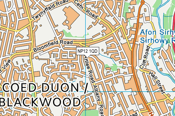 NP12 1QD map - OS VectorMap District (Ordnance Survey)