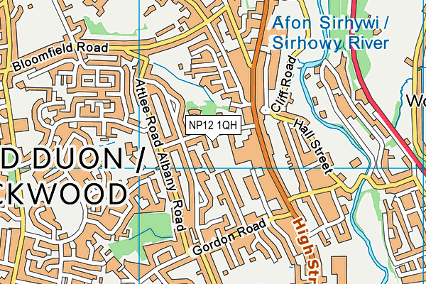 NP12 1QH map - OS VectorMap District (Ordnance Survey)