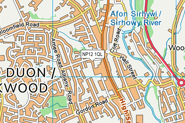 NP12 1QL map - OS VectorMap District (Ordnance Survey)