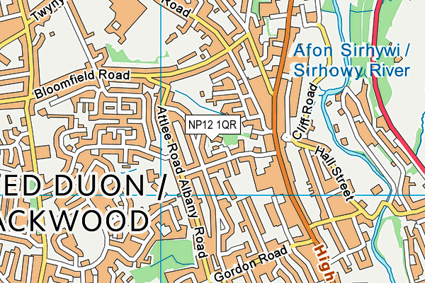 NP12 1QR map - OS VectorMap District (Ordnance Survey)