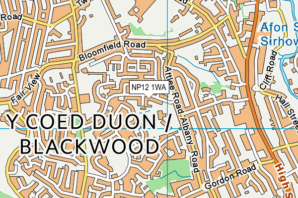 Blackwood Primary School map (NP12 1WA) - OS VectorMap District (Ordnance Survey)