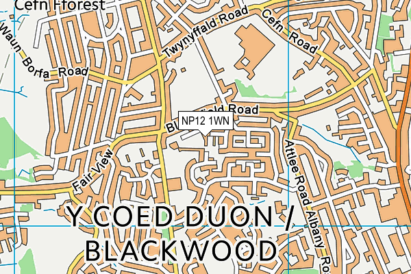 NP12 1WN map - OS VectorMap District (Ordnance Survey)