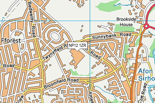 NP12 1ZR map - OS VectorMap District (Ordnance Survey)