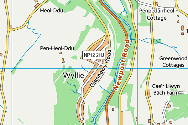 NP12 2HJ map - OS VectorMap District (Ordnance Survey)