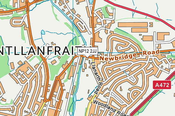 NP12 2JJ map - OS VectorMap District (Ordnance Survey)