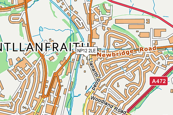 NP12 2LE map - OS VectorMap District (Ordnance Survey)