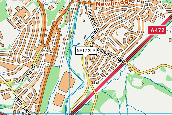 NP12 2LP map - OS VectorMap District (Ordnance Survey)