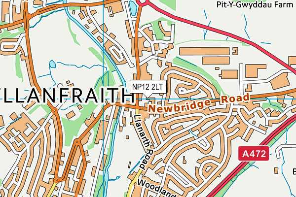 NP12 2LT map - OS VectorMap District (Ordnance Survey)