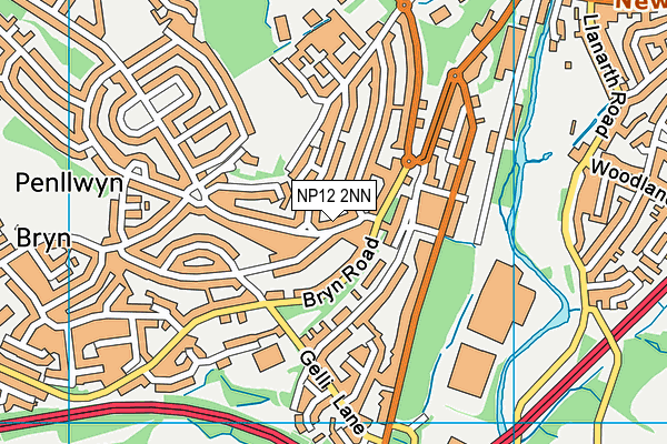 NP12 2NN map - OS VectorMap District (Ordnance Survey)