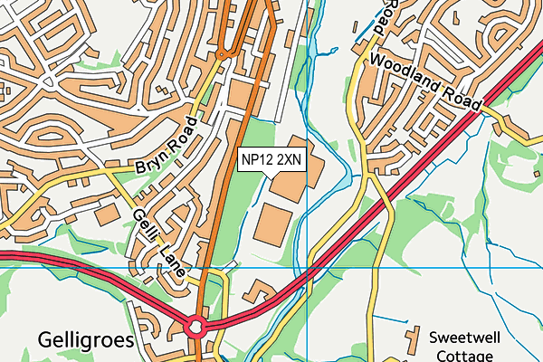 NP12 2XN map - OS VectorMap District (Ordnance Survey)