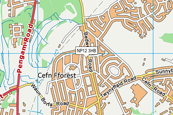NP12 3HB map - OS VectorMap District (Ordnance Survey)