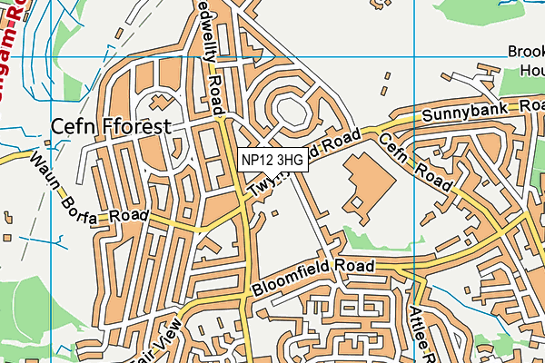 NP12 3HG map - OS VectorMap District (Ordnance Survey)