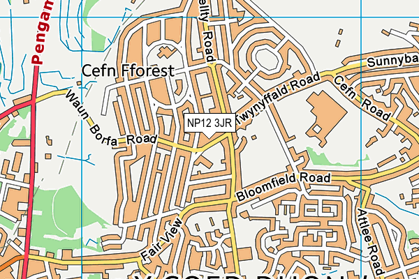 NP12 3JR map - OS VectorMap District (Ordnance Survey)