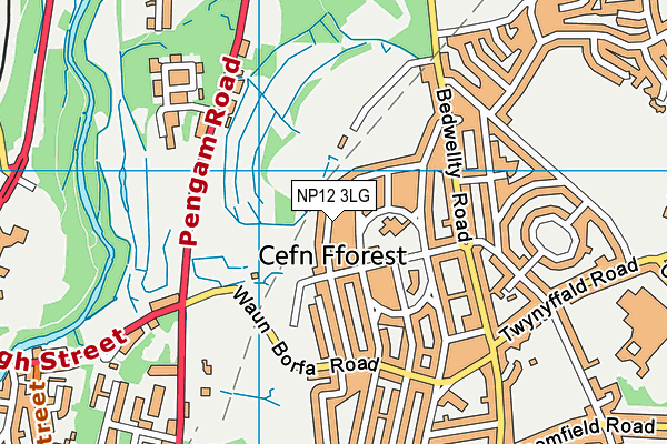 NP12 3LG map - OS VectorMap District (Ordnance Survey)