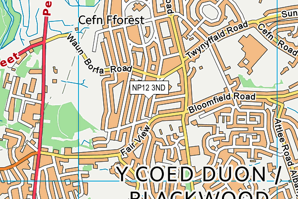 NP12 3ND map - OS VectorMap District (Ordnance Survey)