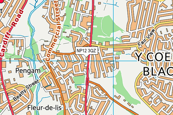 NP12 3QZ map - OS VectorMap District (Ordnance Survey)