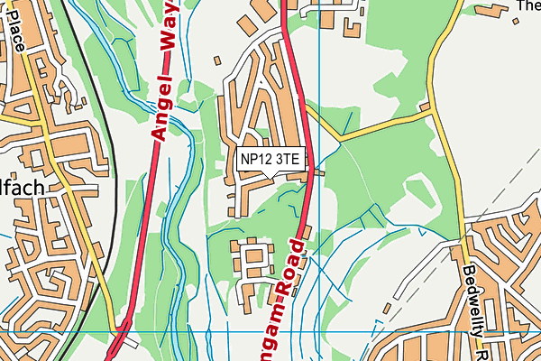 NP12 3TE map - OS VectorMap District (Ordnance Survey)