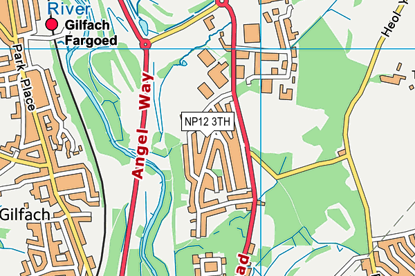 NP12 3TH map - OS VectorMap District (Ordnance Survey)