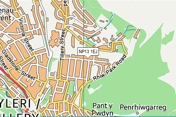 NP13 1EJ map - OS VectorMap District (Ordnance Survey)