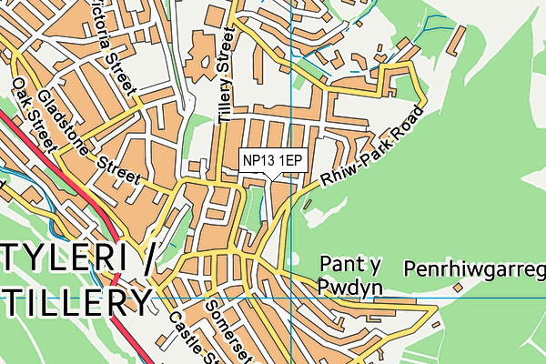 NP13 1EP map - OS VectorMap District (Ordnance Survey)