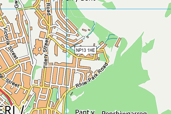 NP13 1HE map - OS VectorMap District (Ordnance Survey)