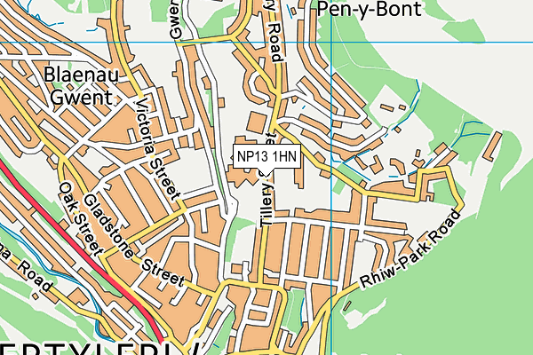 NP13 1HN map - OS VectorMap District (Ordnance Survey)