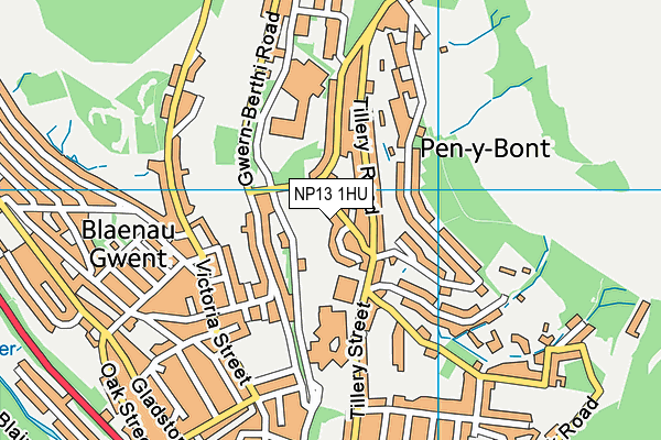 NP13 1HU map - OS VectorMap District (Ordnance Survey)