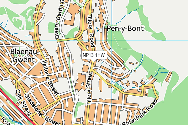 NP13 1HW map - OS VectorMap District (Ordnance Survey)