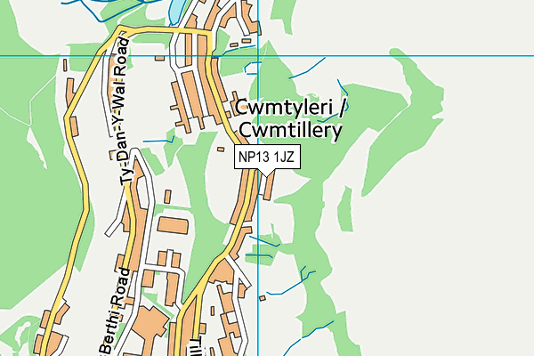 NP13 1JZ map - OS VectorMap District (Ordnance Survey)