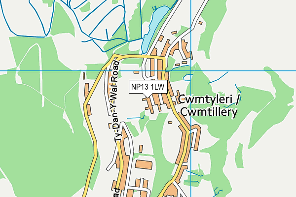 NP13 1LW map - OS VectorMap District (Ordnance Survey)