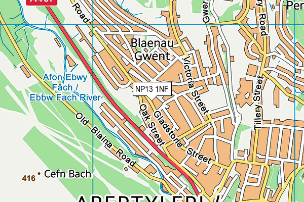 NP13 1NF map - OS VectorMap District (Ordnance Survey)