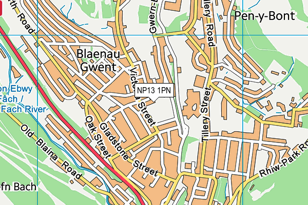 NP13 1PN map - OS VectorMap District (Ordnance Survey)