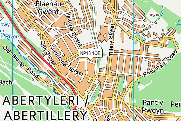 NP13 1QE map - OS VectorMap District (Ordnance Survey)