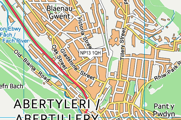 NP13 1QH map - OS VectorMap District (Ordnance Survey)