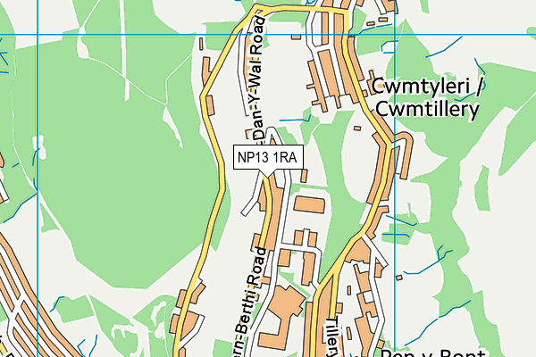 NP13 1RA map - OS VectorMap District (Ordnance Survey)