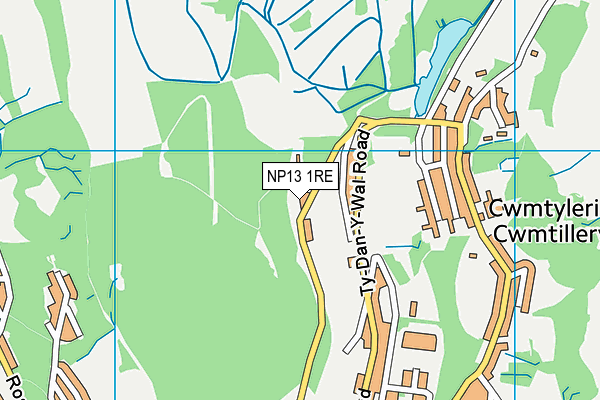 NP13 1RE map - OS VectorMap District (Ordnance Survey)
