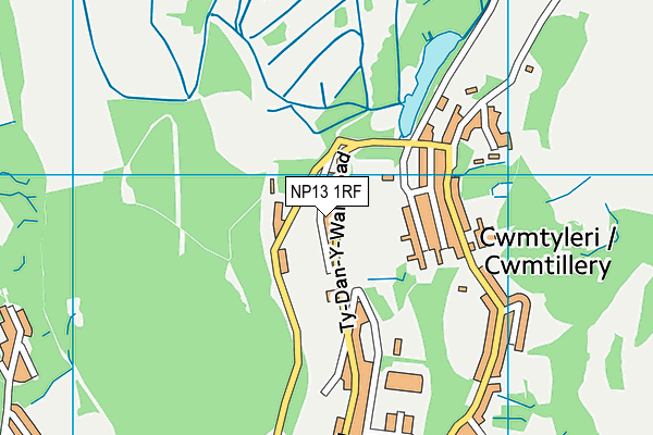 NP13 1RF map - OS VectorMap District (Ordnance Survey)