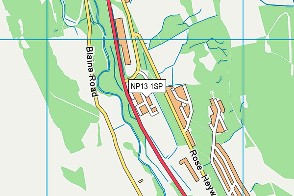 NP13 1SP map - OS VectorMap District (Ordnance Survey)