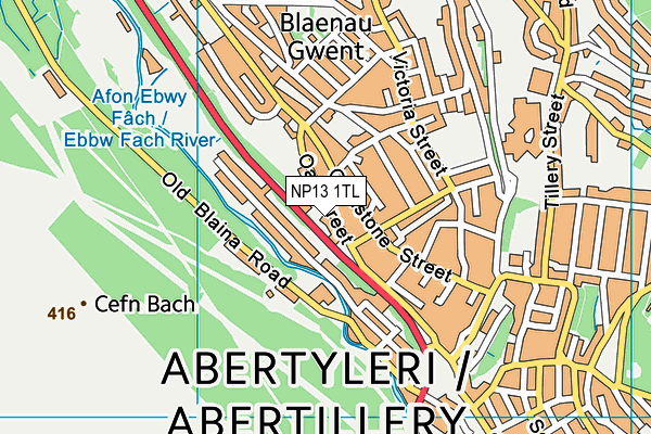 NP13 1TL map - OS VectorMap District (Ordnance Survey)
