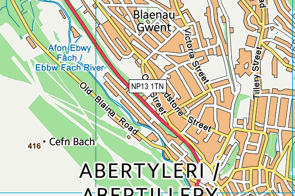 NP13 1TN map - OS VectorMap District (Ordnance Survey)
