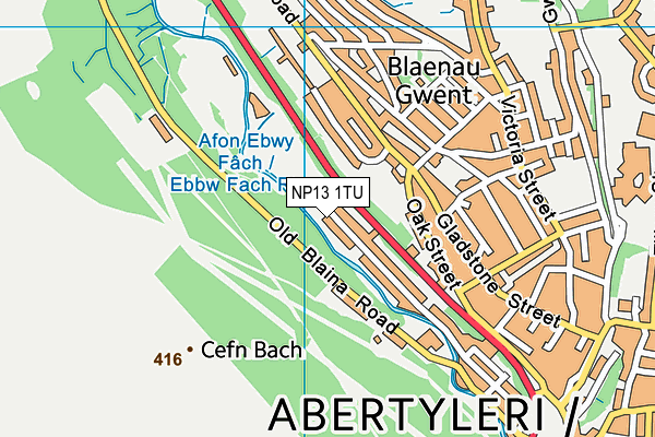 NP13 1TU map - OS VectorMap District (Ordnance Survey)