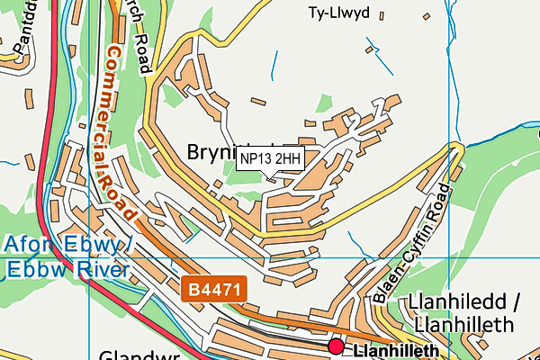 NP13 2HH map - OS VectorMap District (Ordnance Survey)