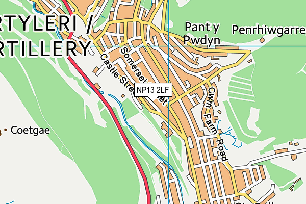 NP13 2LF map - OS VectorMap District (Ordnance Survey)